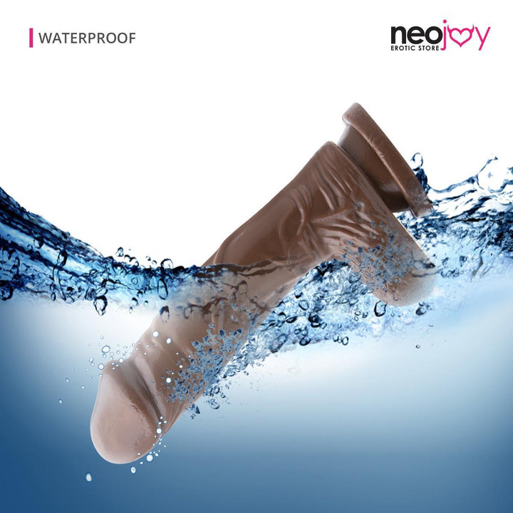 Neojoy Realistic Dildo TPE With Suction Cup - Brown 8 inch - 20.5cm 4