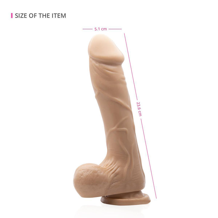 Neojoy Realistic Vibrating Dildo TPE with Suction Cup & 10 Vibrations - Flesh 7.3 inch -18.63cm 4