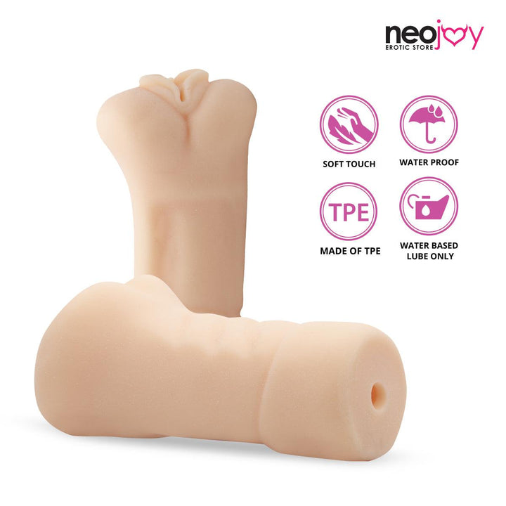 Neojoy Real-Feel Pocket Pussy TPE Realistic Vagina & Ass - Flesh - 5 inch -12.5cm Realistic Vaginas - lucidtoys.com Dildo vibrator sex toy love doll