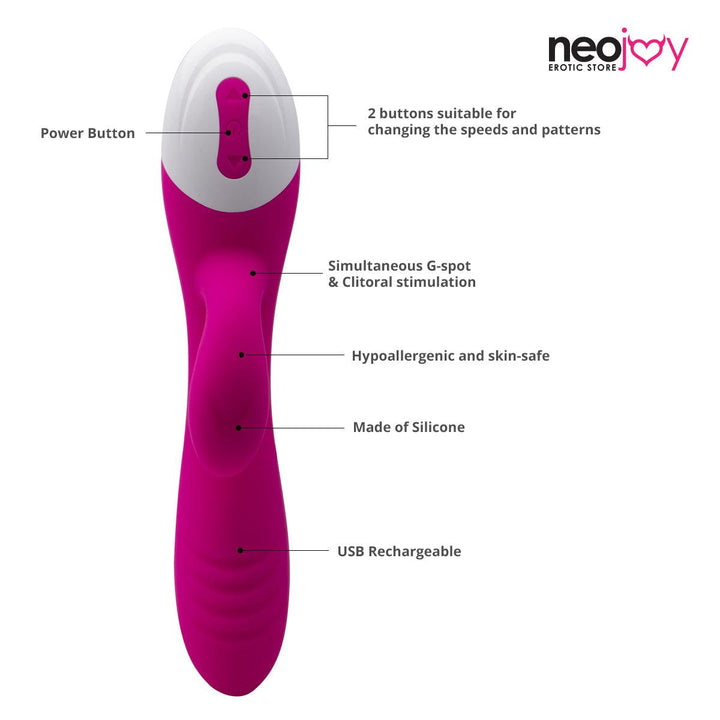 Love Rabbit Vibrator | USB Rechargeable | Sex Toys | Neojoy-Feature 1