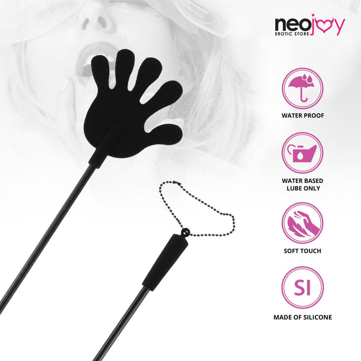 Neojoy Palm Bondage Spanker Silicone - Black 19.68 inch - 50cm