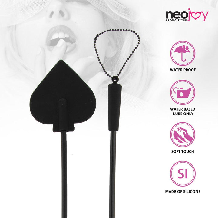 Neojoy Spade Bondage Spanker Silicone - Black 19.68 inch - 50cm