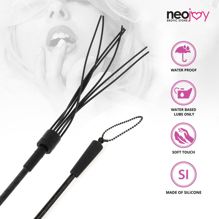 Neojoy Flogger Bondage Spanker Silicone - Black 19.68 inch - 50cm 7