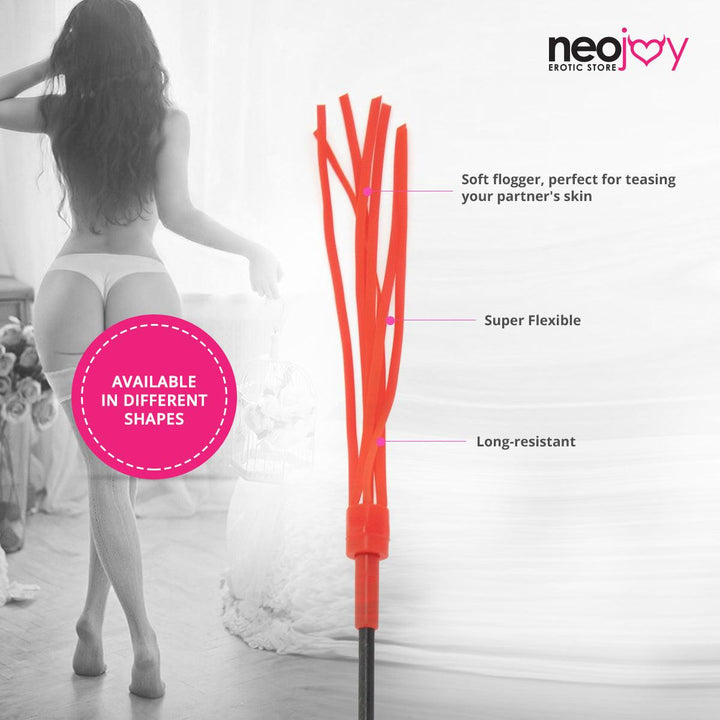 Neojoy Flogger Bondage Spanker Silicone - Orange 19.68 inch - 50cm 6