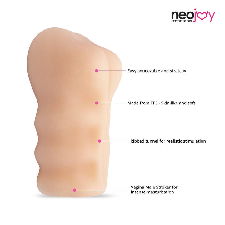Neojoy Pockket Pussy TPE Realistic Vagina & Ass  - Flesh - 6.6inch - 17cm Hand Masturbators - lucidtoys.com Dildo vibrator sex toy love doll