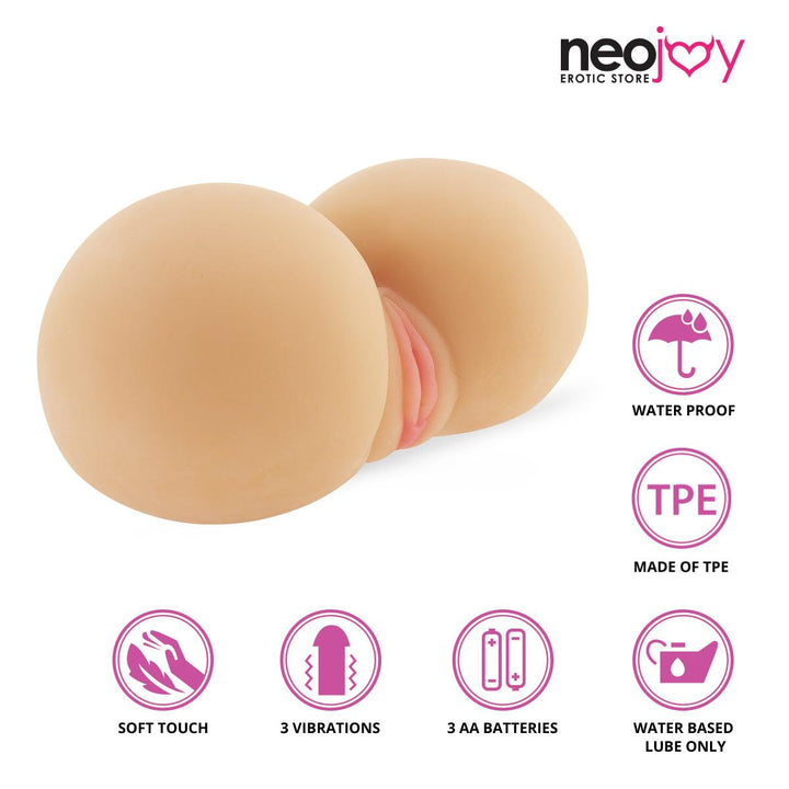 Neojoy Vibe Buttocks Sex Doll TPE Realistic Vibrating Vagina & Ass - Medium 6Kg - Lucidtoys