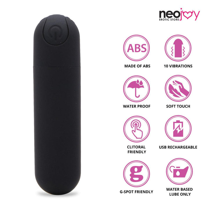 Bullet Vibrator Black | Best Sex Toys for Female | Neojoy - Feature 2