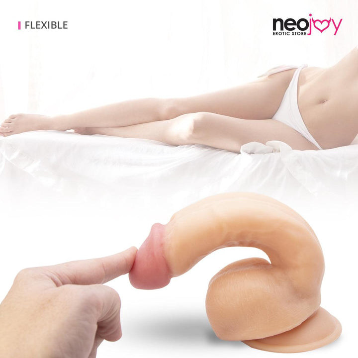 Neojoy - Amazing Lover Dildo - Realistic Dildo With Strong Suction Cup And Balls - Lifelike - Flesh - 22.5cm - 8.9 inch - Lucidtoys