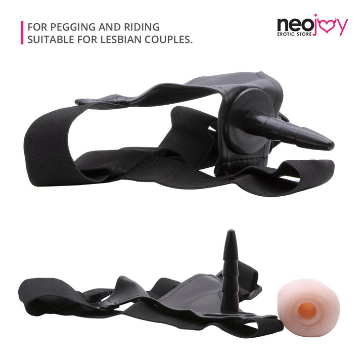 Neojoy - Dong Harness - Realistic Dildo Strap-On Harness - 17cm - 6.7 inch - Lucidtoys