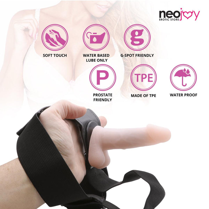 Neojoy Curvy Strap-on - Realistic Double Dildo Strap-On Harness - Sex Toy for Lesbian Couples Pegging Riding - G-Spot P-Spot Penetration - Lucidtoys