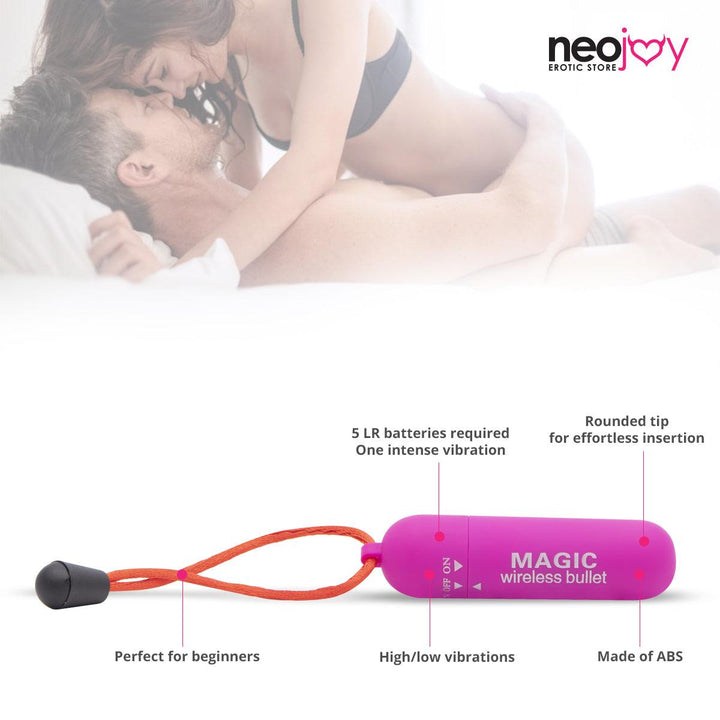 Neojoy Slim Bullet - Vibrating Bullet for Full-Body Massage - Beginners Sex Toy for Clitoral, Vaginal, Anal stimulation - Lucidtoys