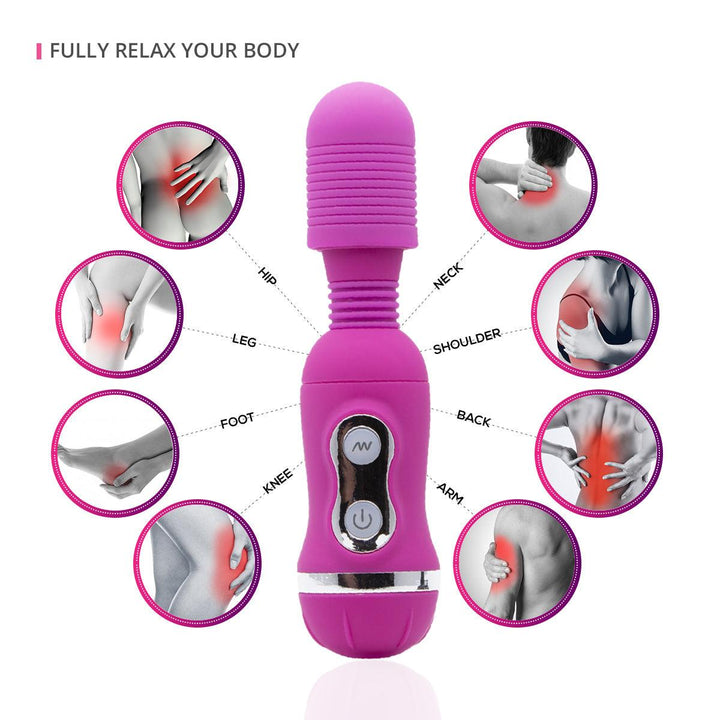 Neojoy 18 Mini Magic Vibrating Wand - Back Neck Shoulders Legs Massage - Wireless Full-body Massaging Wand - Lucidtoys