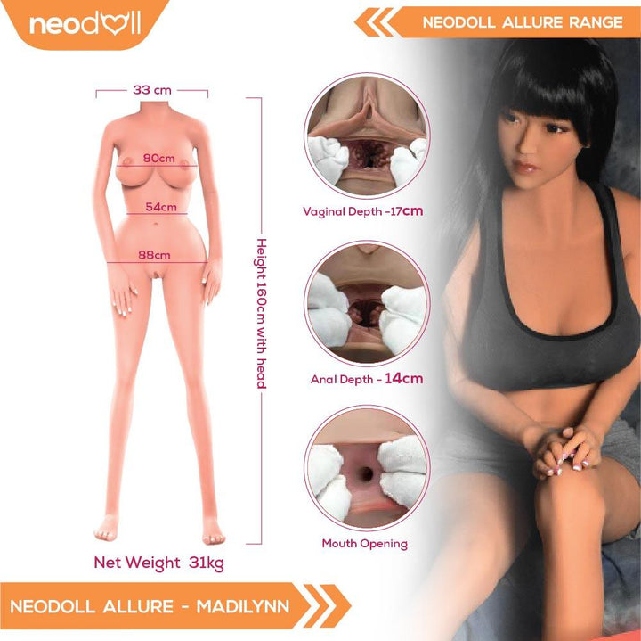 Neodoll Allure Madilynn - Realistic Sex Doll -160cm - Lucidtoys