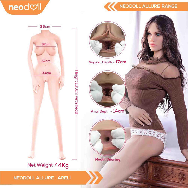 Neodoll Allure Areli - Realistic Sex Doll -163cm - Natural - Lucidtoys