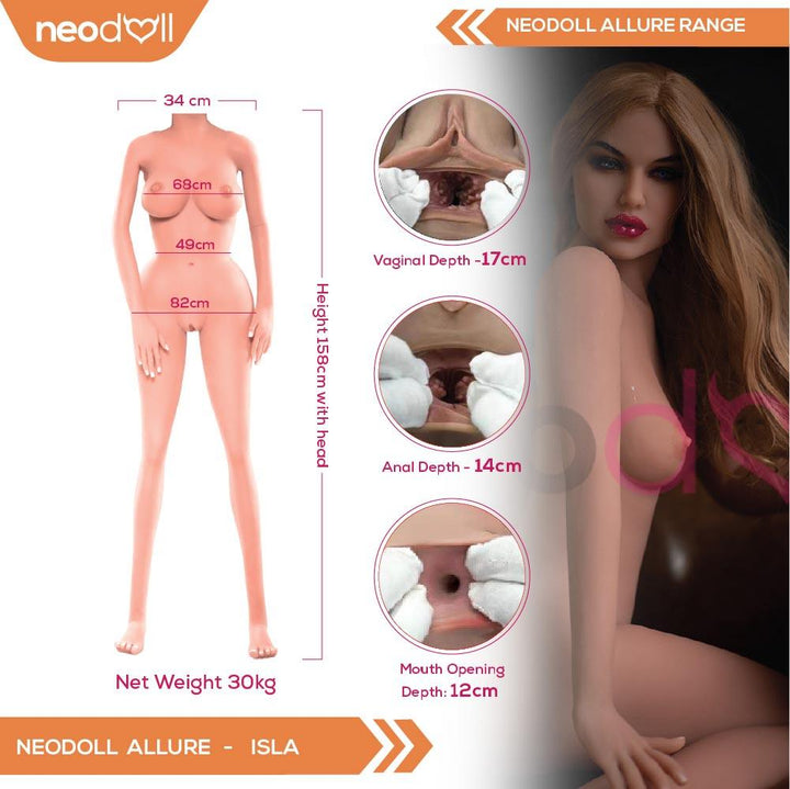 Neodoll Allure Isla - Realistic Sex Doll -158cm - Tan - Lucidtoys