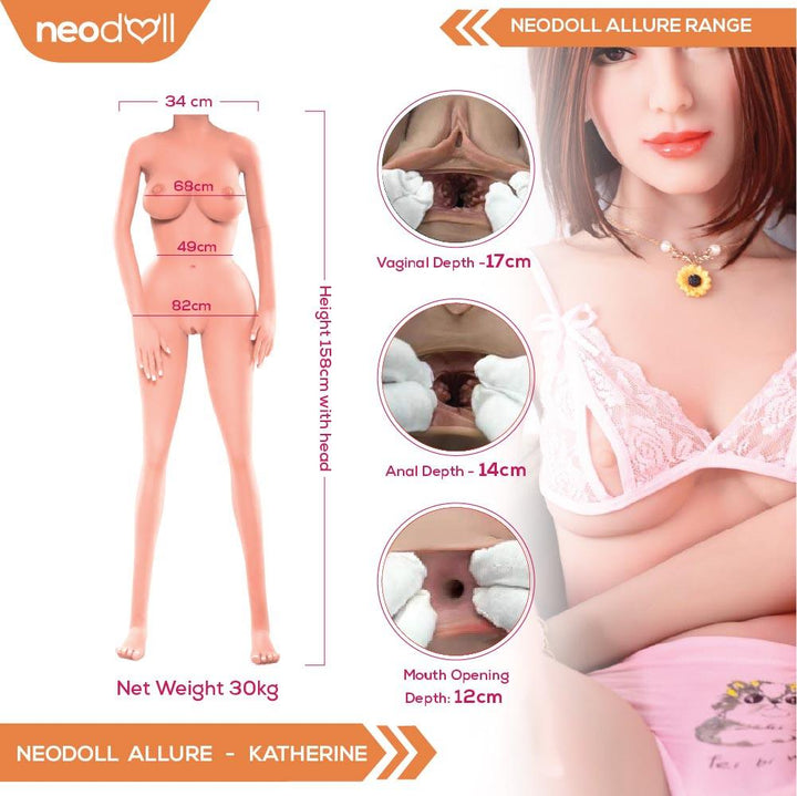 Neodoll Allure Katherine - Realistic Sex Doll -158cm - Tan - Lucidtoys