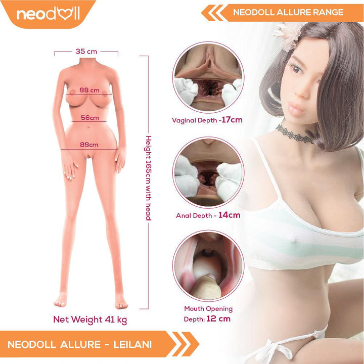Neodoll Allure Leilani - Realistic Sex Doll -165cm - Tan - Lucidtoys