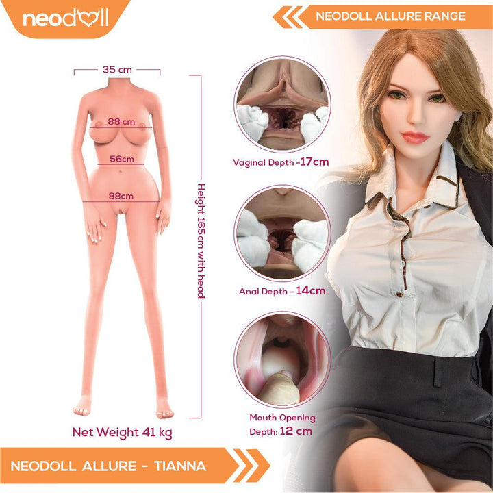 Neodoll Allure Tianna - Realistic Sex Doll - 165cm - Tan - Lucidtoys