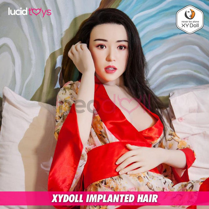 XYDoll - BeiBei - Silicone TPE Hybrid Sex Doll - 168cm - Implanted Black Hair - Natural - Lucidtoys