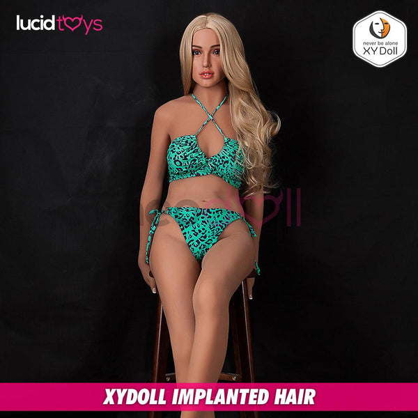 XYDoll - Isabel - Silicone TPE Hybrid Sex Doll - 168cm - Implanted Blond Hair - Tan - Lucidtoys