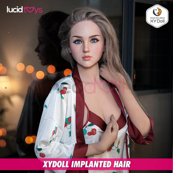 XYDoll - Misa - Silicone TPE Hybrid Sex Doll - 168cm - Implanted Silver Hair - Natural - Lucidtoys