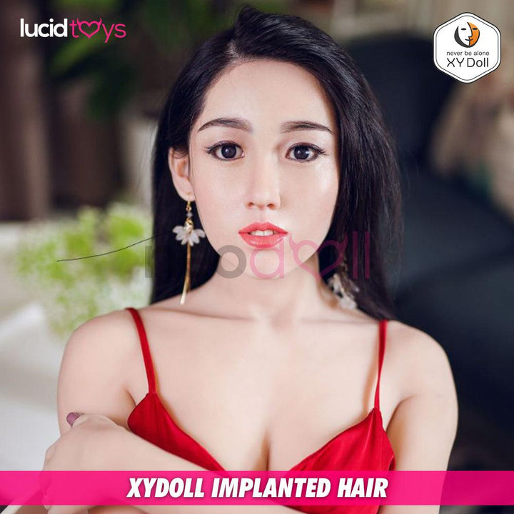 XYDoll - Julia - Silicone TPE Hybrid Sex Doll - 168cm - Implanted Black Hair - Natural - Lucidtoys