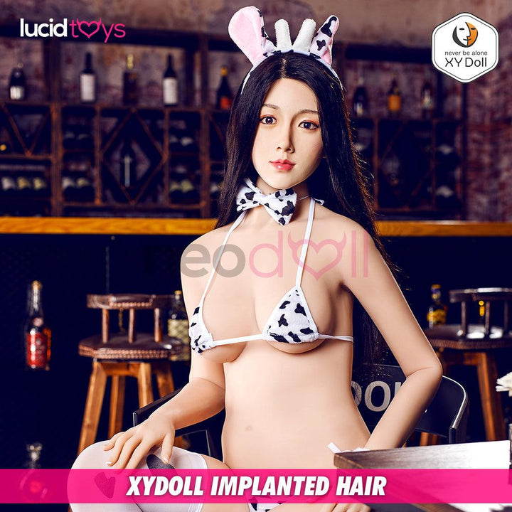 XYDoll - Leila - Silicone TPE Hybrid Sex Doll - 168cm - Implanted Black Hair - Natural - Lucidtoys