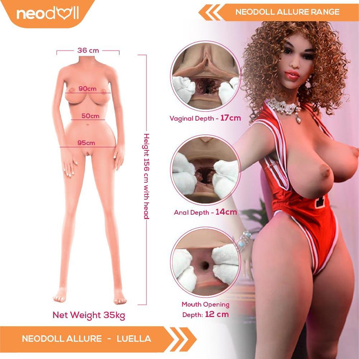 Neodoll Allure Luella - Realistic Sex Doll -156cm- Tan - Lucidtoys