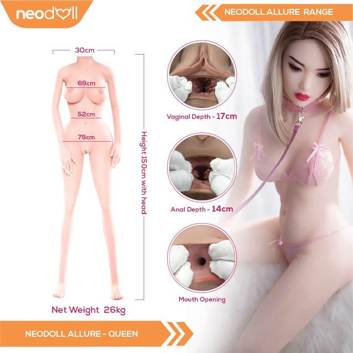 Neodoll Allure Queen - Realistic Sex Doll -150cm - Natural - Lucidtoys