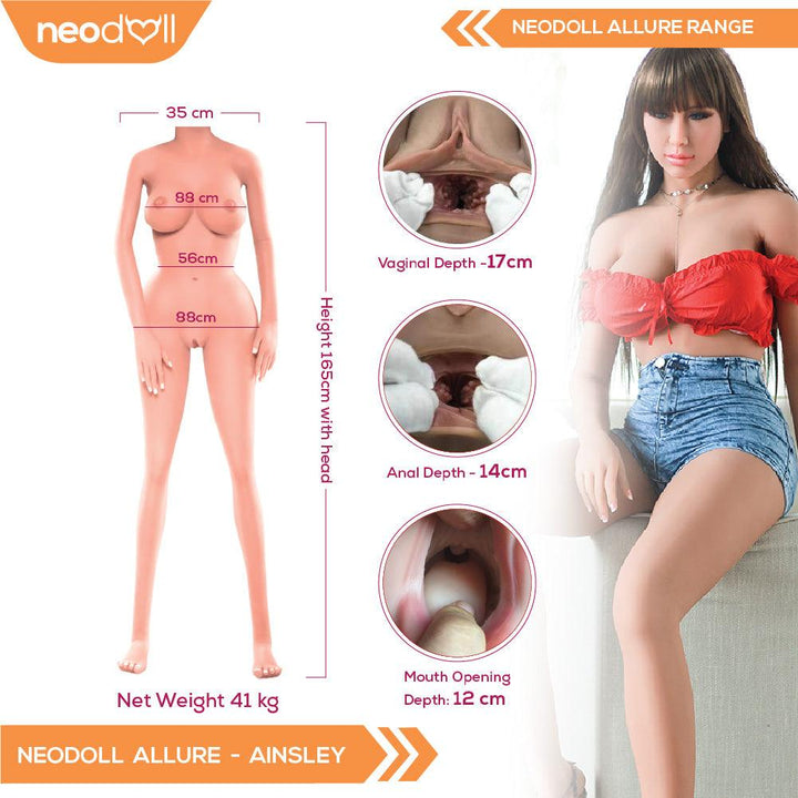Neodoll Allure Ainsley - Realistic Sex Doll - 165cm - Tan - Lucidtoys