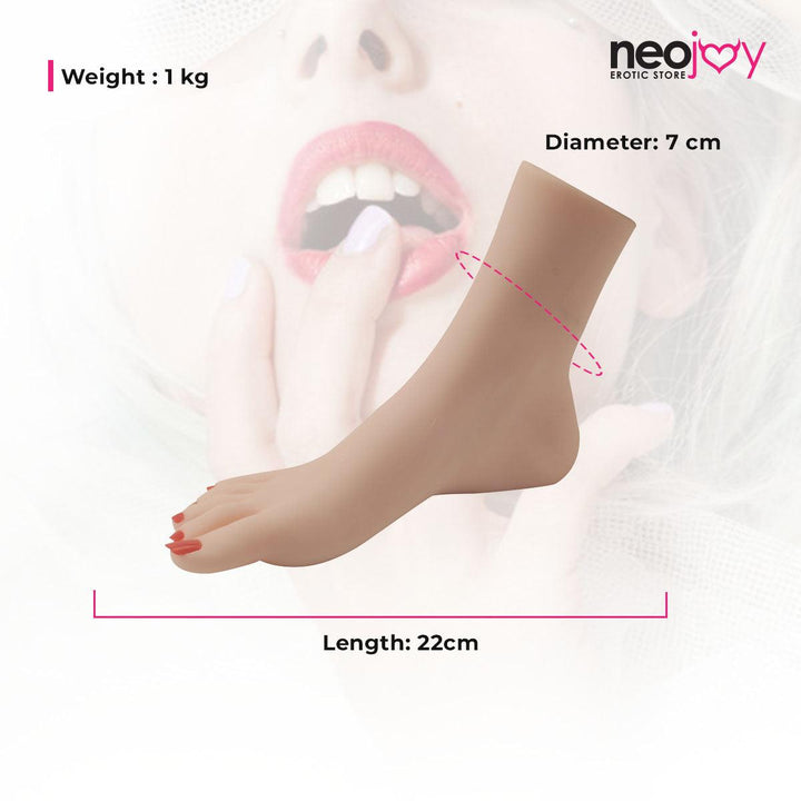 Neojoy Right Foot Fetish - Emma Internal Skeleton & Toenails - 1 kg - Japanese White - Lucidtoys