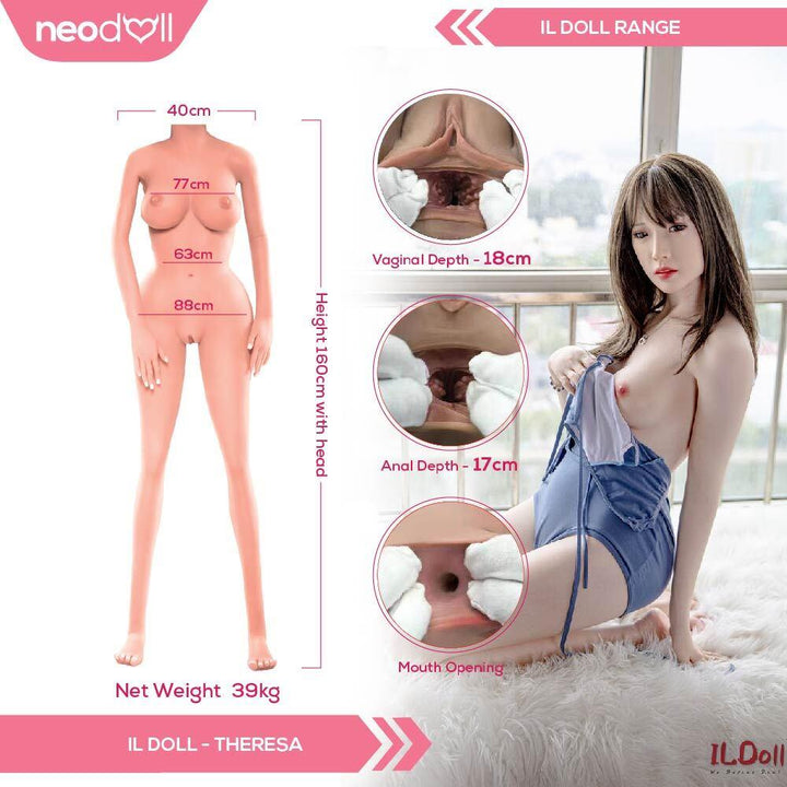 IL Doll - Theresa - Silicone TPE Hybrid Sex Doll - 160cm - Natural - Lucidtoys