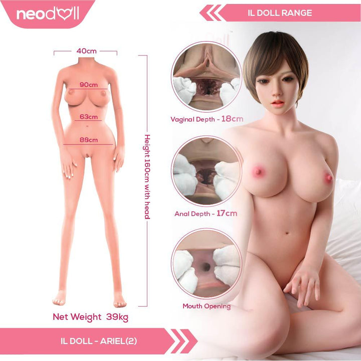 IL Doll - Ariel (2) - Silicone TPE Hybrid Sex Doll - 160cm - Natural - Lucidtoys