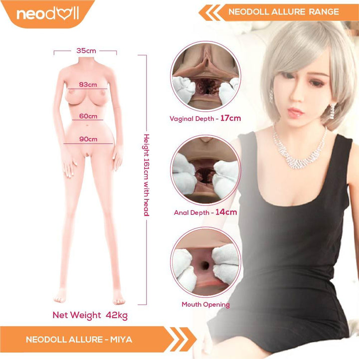 Neodoll Allure Miya - Realistic Sex Doll - 161cm - Natural - Lucidtoys