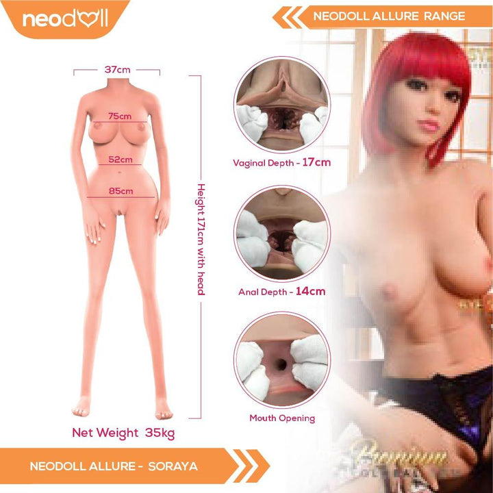 Neodoll Allure Soraya - Realistic Sex Doll - 171cm - TAN - Lucidtoys