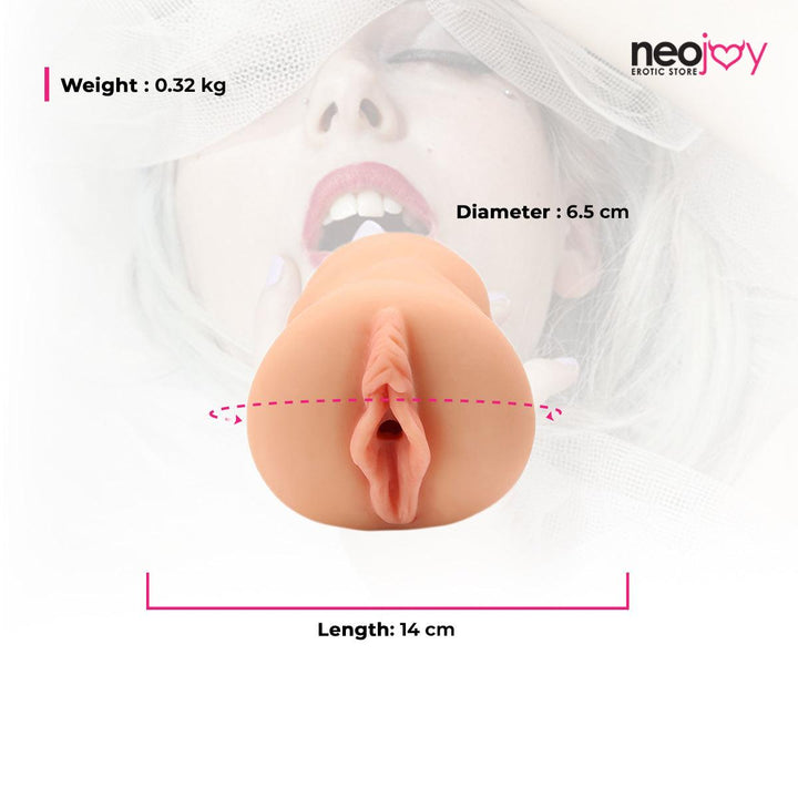 Neojoy - Realistic Open Lips Handheld Masturbator - 0.2kg - Skin - Lucidtoys