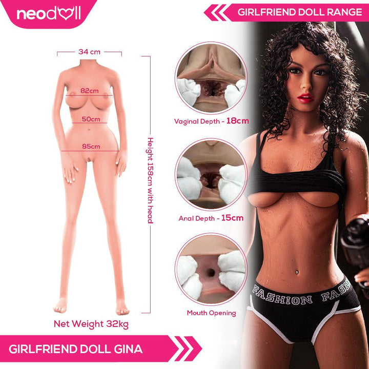 Neodoll Girlfriend Gina - Realistic Sex Doll - 158cm - Natural - Lucidtoys