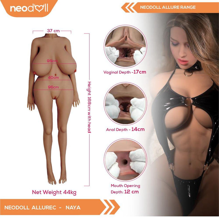 Neodoll Allure Naya- Realistic Sex Doll - 168cm - Tan - Lucidtoys