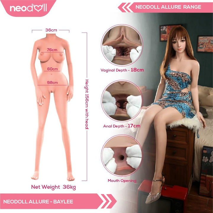 IL Doll - Baylee - Silicone TPE Hybrid Sex Doll - Gel Breast - 156cm - Natural - Lucidtoys