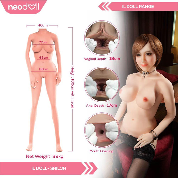 IL Doll - Shiloh - Silicone TPE Hybrid Sex Doll - Gel Breast - 160cm - Natural - Lucidtoys