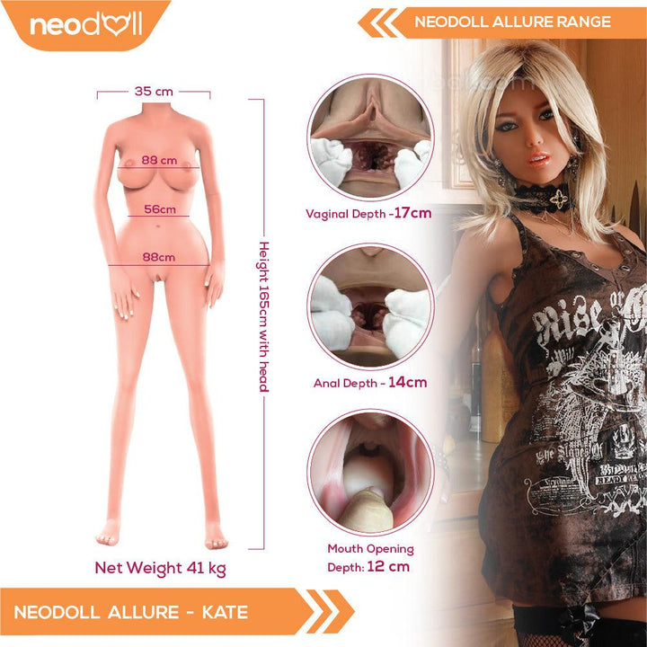 Neodoll Allure Kate - Realistic Sex Doll - 165cm - Tan - Lucidtoys