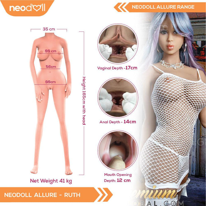 Neodoll Allure Ruth - Realistic Sex Doll - 165cm - Tan - Lucidtoys