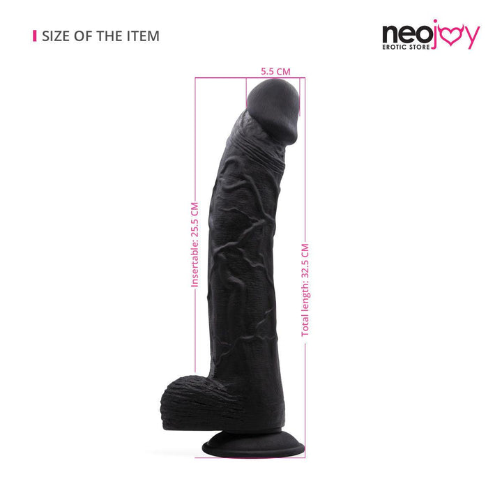Neojoy Monster Dong Large Dildo with Suction Cup TPE Black  34.5 cm - 13.6 inch Dildos - lucidtoys.com Dildo vibrator sex toy love doll