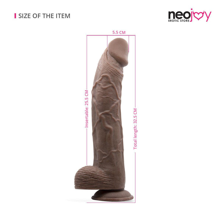 Neojoy Monster Dong Large Dildo  with Suction Cup TPE Brown 34.5 cm - 13.6 inch Dildos - lucidtoys.com Dildo vibrator sex toy love doll