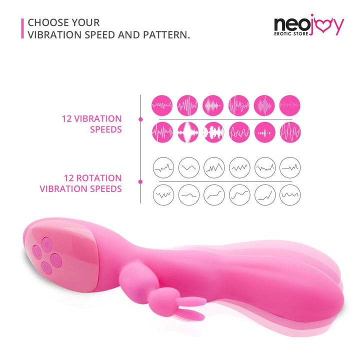 Bunny Rabbit Vibrator | 12-Speeds | Sex Toys | Neojoy | Vibration Speed