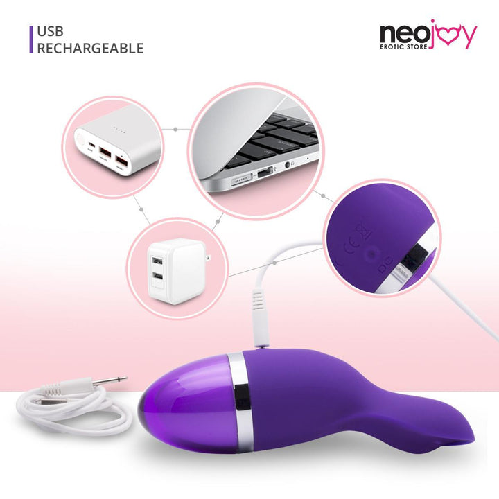NeoJoy Ladyfinger Vibrator - Purple | 9 Functions - lucidtoys.com