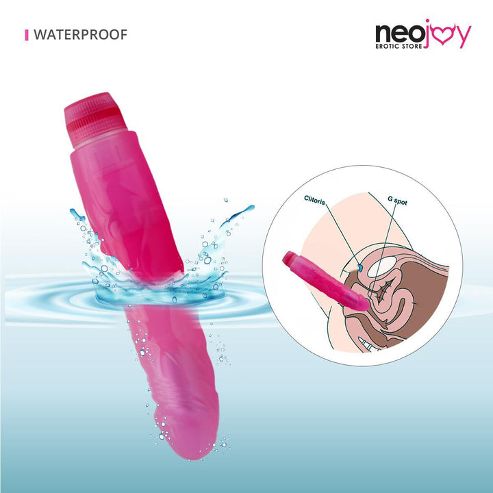 Neojoy Dildo Vibrator Multiple Speed Function Soft TPE Pink 7 inch-Water proof