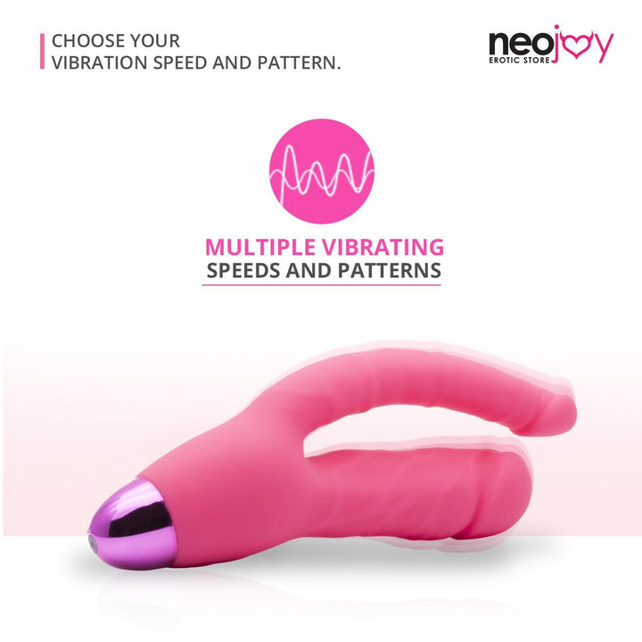 Neojoy Double Trouble Vaginal & Anal Vibrator Silicon 10 Speeds - Pink Anal Vibrator - lucidtoys.com Dildo vibrator sex toy love doll