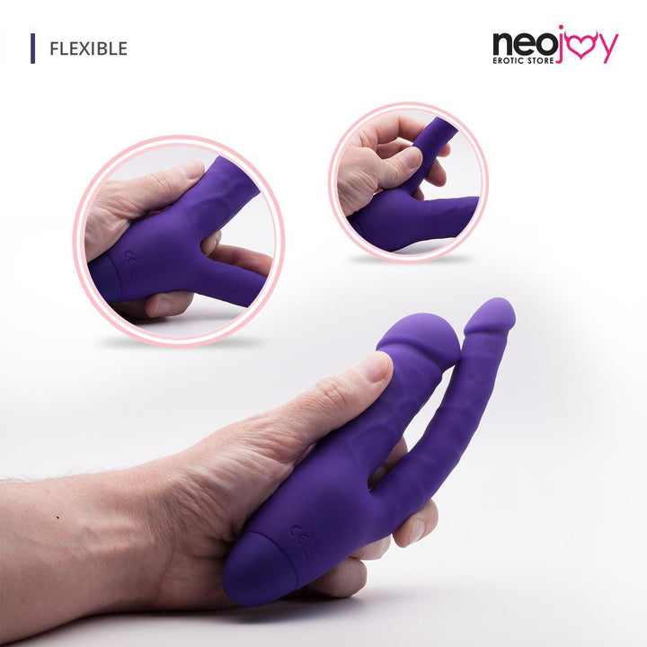 Neojoy Double Trouble Clitoral Vibrator Silicon 10 Speeds - Purple Anal Vibrator - lucidtoys.com Dildo vibrator sex toy love doll