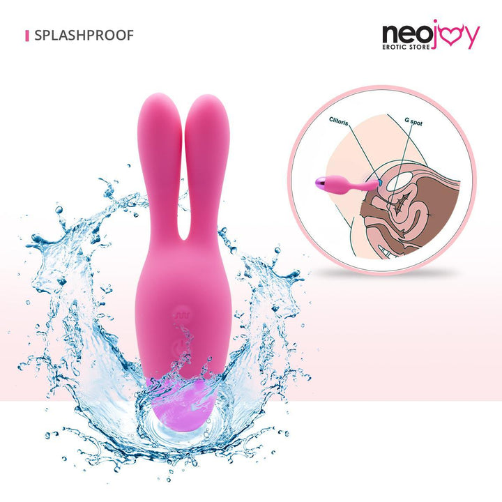 Neojoy Naughty Bunny Vibrator Pink - lucidtoys.com